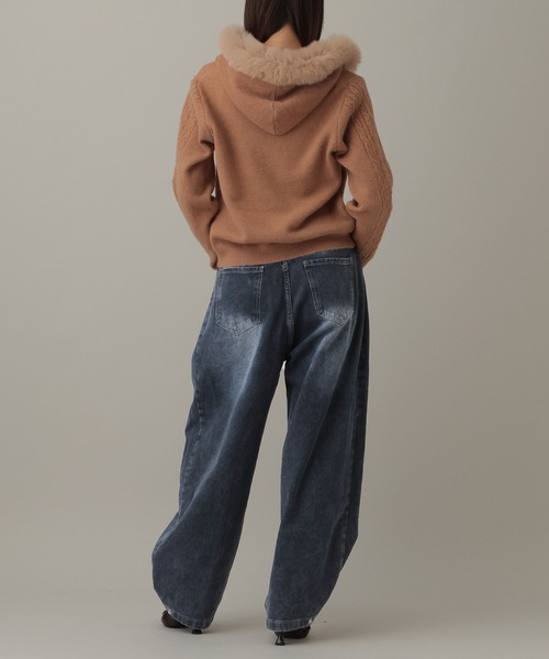 3.3 Field Trip （3.3フィールドトリップ）の「3.3 Field Trip／サイドタックデニム（デニムパンツ・レディース・ブラック/ネイビー/ブルー・MEDIUM/SMALL）」の12枚目の写真