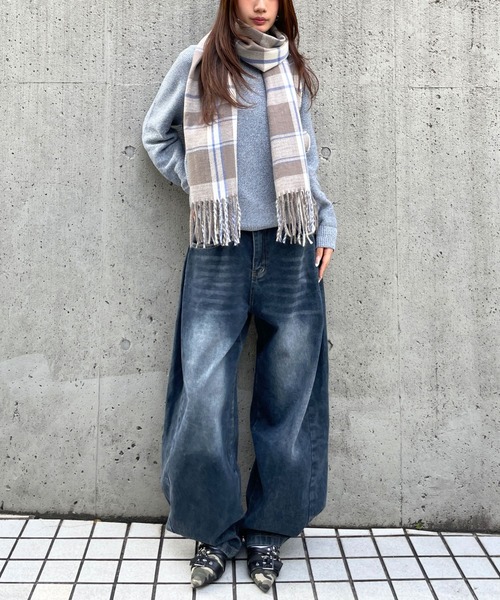 3.3 Field Trip （3.3フィールドトリップ）の「3.3 Field Trip／サイドタックデニム（デニムパンツ・レディース・ブラック/ネイビー/ブルー・MEDIUM/SMALL）」の17枚目の写真