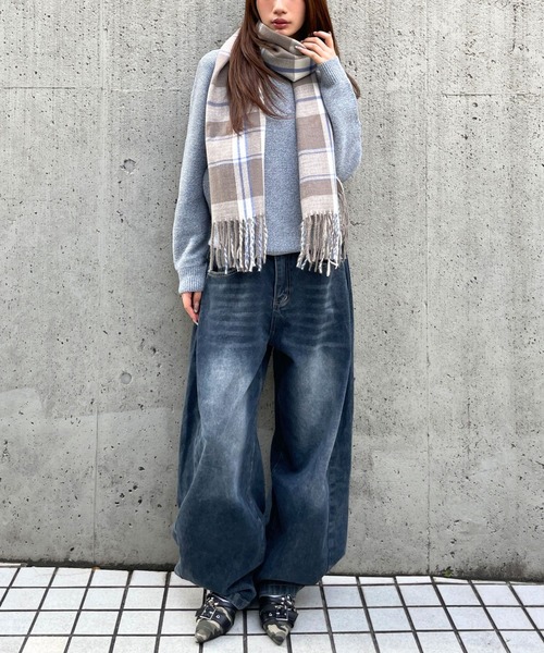 3.3 Field Trip （3.3フィールドトリップ）の「3.3 Field Trip／サイドタックデニム（デニムパンツ・レディース・ブラック/ネイビー/ブルー・MEDIUM/SMALL）」の18枚目の写真