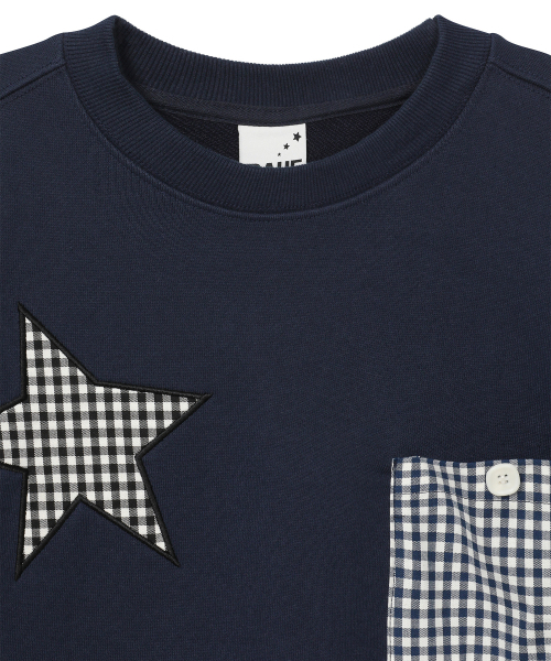 BAUF（バウフ）の「チェックシンボルポケットスウェット [ネイビー]（スウェット・レディース・その他・MEDIUM/LARGE）」の3枚目の写真