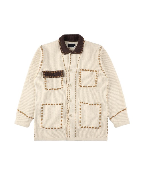 PHINGERIN（フィンガリン）の「PG1 SHORT COAT（ニット/セーター・メンズ・ベージュ/ワインレッド/ネイビー・XL/L/M/S）」の2枚目の写真