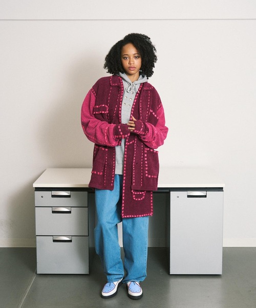 PHINGERIN（フィンガリン）の「PG1 SHORT COAT（ニット/セーター・メンズ・ベージュ/ワインレッド/ネイビー・XL/L/M/S）」の9枚目の写真