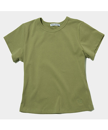プレイス シンプル ベーシック スリムフィット セミクロップ コットン 半袖Tシャツ _10カラー
