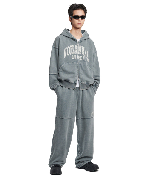 NOMANUAL(NOMANUAL)の「C.A VINTAGE HOODED ZIP-UP - WASHED GRAY(パーカー・レディース・その他・SMALL/MEDIUM/LARGE)」の3枚目の写真