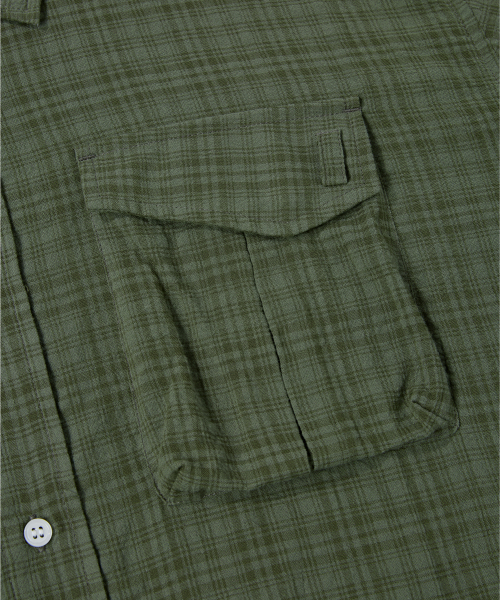 Verdnt(バーダント)の「ボリュームカーゴチェックシャツ【カーキ】(シャツ/ブラウス・レディース・カーキ・MEDIUM/LARGE/SMALL)」の14枚目の写真