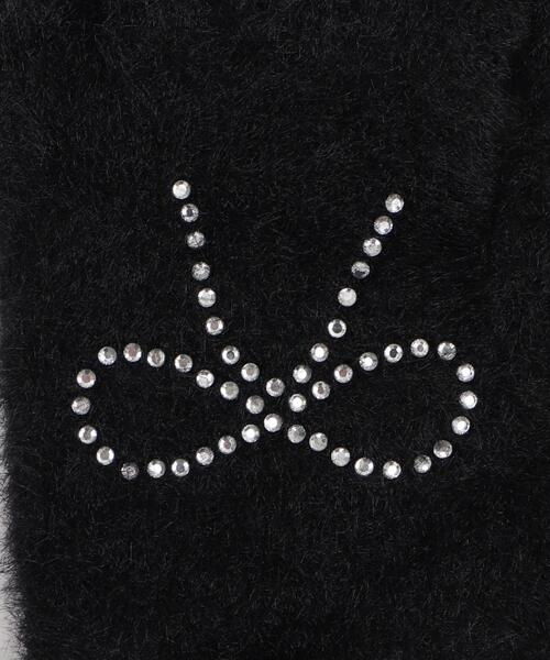 WEGO（ウィゴー）の「WEGO/リボンラインストーングローブ（手袋・レディース・サックスブルー/ライトピンク/ブラック・FREE）」の16枚目の写真