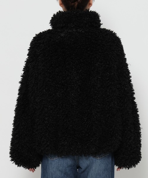 LOWRYS FARM（ローリーズファーム）の「プードルファーブルゾン　612843（ブルゾン・レディース・アイボリー/ブラック/グレー・FREE）」の6枚目の写真