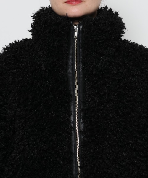 LOWRYS FARM（ローリーズファーム）の「プードルファーブルゾン　612843（ブルゾン・レディース・アイボリー/ブラック/グレー・FREE）」の8枚目の写真