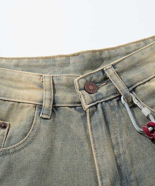 HOOK（フック）の「紐飾り付きウォッシュデニムバルーンパンツ（デニムパンツ・メンズ・ライトブルー・S/L/M）」の12枚目の写真