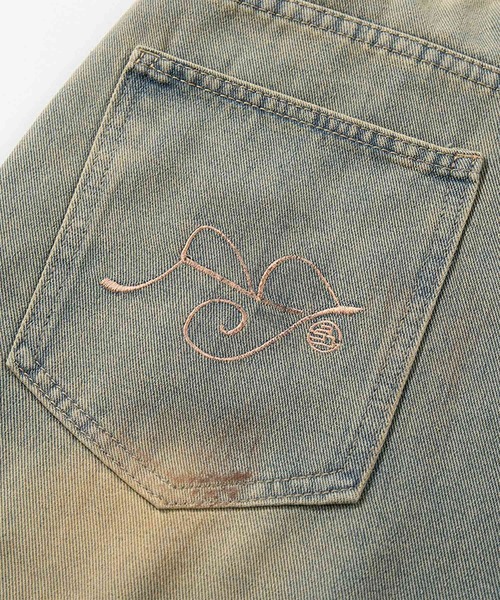 HOOK（フック）の「紐飾り付きウォッシュデニムバルーンパンツ（デニムパンツ・メンズ・ライトブルー・S/L/M）」の10枚目の写真