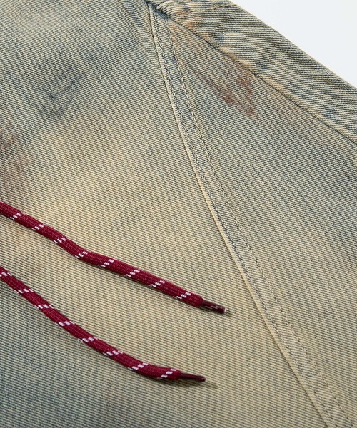 HOOK（フック）の「紐飾り付きウォッシュデニムバルーンパンツ（デニムパンツ・メンズ・ライトブルー・S/L/M）」の6枚目の写真