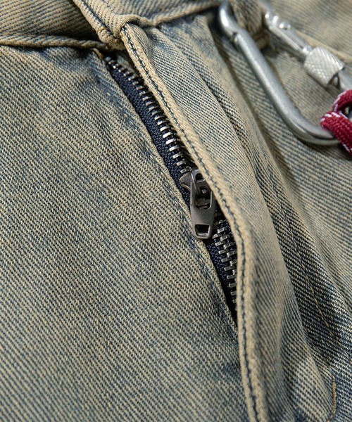 HOOK（フック）の「紐飾り付きウォッシュデニムバルーンパンツ（デニムパンツ・メンズ・ライトブルー・S/L/M）」の5枚目の写真