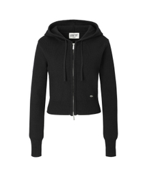 Basic Knit Zip-up (black)