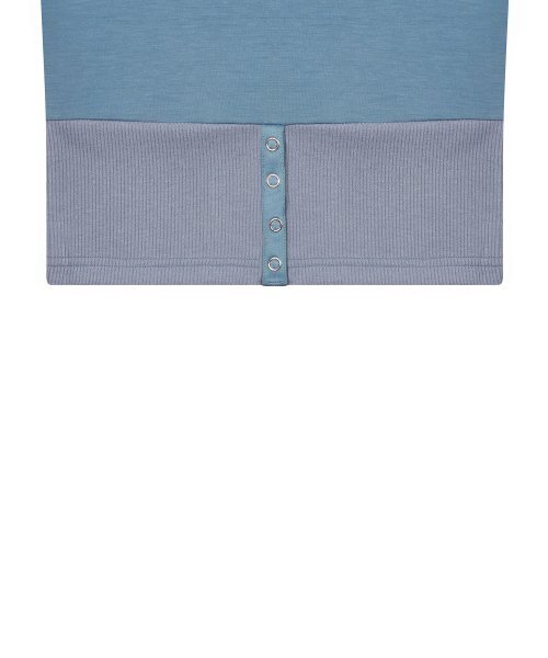 LUVISTRUE（ラヴイズトゥルー）の「CH BUTTON LAYERED TEE(BLUE)（Tシャツ/カットソー・レディース・その他・FREE）」の4枚目の写真