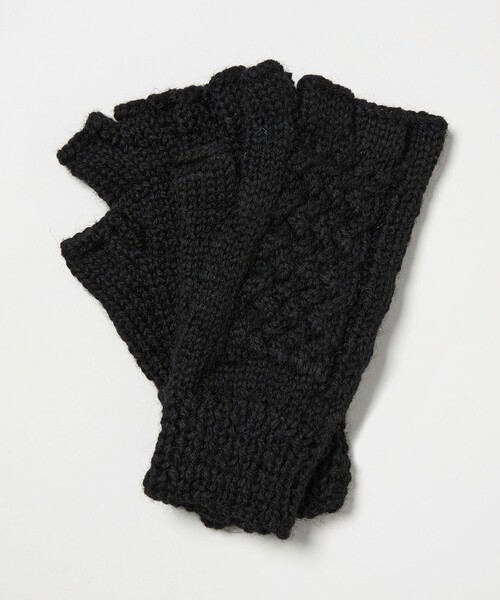 Black Sheep（ブラックシープ）の「＜BLACK SHEEP＞ フィンガーレス グローブ 手袋（手袋・メンズ・ブラック/ダークブラウン・FREE）」の2枚目の写真