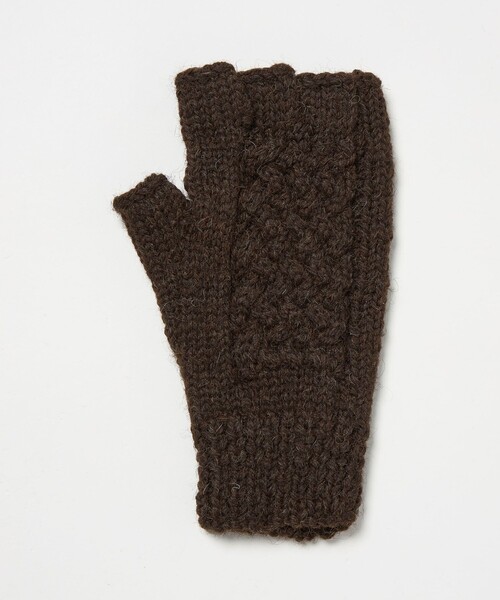 Black Sheep（ブラックシープ）の「＜BLACK SHEEP＞ フィンガーレス グローブ 手袋（手袋・メンズ・ブラック/ダークブラウン・FREE）」の4枚目の写真