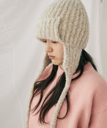 MERLOT（メルロー）の「ミックスニットフライトキャップ（ニットキャップ/ビーニー）」