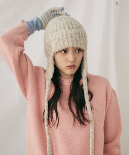 ミックスニットフライトキャップ（ニットキャップ/ビーニー）｜MERLOT