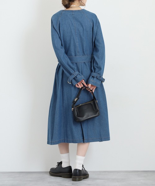 Anna Nicola(アンナニコラ)の「Anna Nicola デニムロングコート(デニムジャケット・レディース・ブラック/インディゴブルー・38)」の20枚目の写真