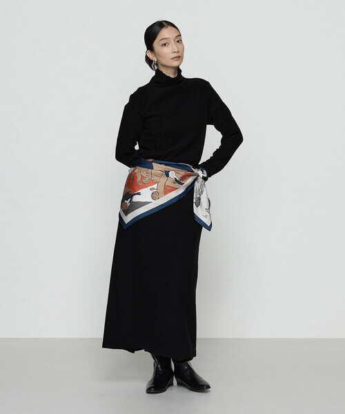 Gabardine K.T(ギャバジンケーティー)の「ニットコール タートルネック カットソー(Tシャツ/カットソー・レディース・ネイビー/ブラック/ライトグレー/オフホワイト/グレー・9号/7号/11号)」の20枚目の写真