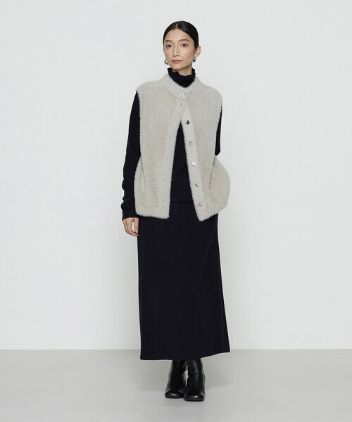 Gabardine K.T(ギャバジンケーティー)の「ニットコール タートルネック カットソー(Tシャツ/カットソー・レディース・ネイビー/ブラック/ライトグレー/オフホワイト/グレー・9号/7号/11号)」の22枚目の写真