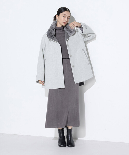 Gabardine K.T(ギャバジンケーティー)の「ニットコール タートルネック カットソー(Tシャツ/カットソー・レディース・ネイビー/ブラック/ライトグレー/オフホワイト/グレー・9号/7号/11号)」の13枚目の写真