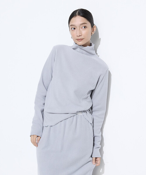 Gabardine K.T(ギャバジンケーティー)の「ニットコール タートルネック カットソー(Tシャツ/カットソー・レディース・ネイビー/ブラック/ライトグレー/オフホワイト/グレー・9号/7号/11号)」の1枚目の写真