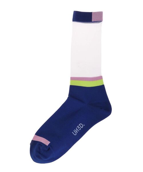UN3D.（アンスリード）の「SHEER STRATUM SOCKS / シアーストレイタムソックス（ソックス/靴下・レディース・ライム/ブルー/ターコイズブルー・FREE）」の5枚目の写真