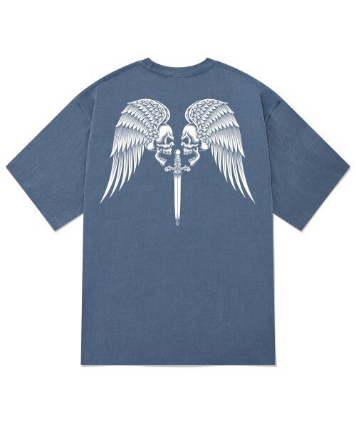 KAN6312(カン6312)の「KTPN0017 円卓の騎士 ピグメント 半袖Tシャツ - ブルー(Tシャツ/カットソー・メンズ・その他・MEDIUM/LARGE/X-LARGE)」の1枚目の写真