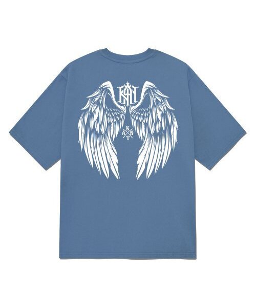 KAN6312(カン6312)の「KGTN0206 エンジェル伝説 20番手 半袖Tシャツ ブルー(Tシャツ/カットソー・メンズ・その他・LARGE/MEDIUM/SMALL/X-LARGE)」の1枚目の写真