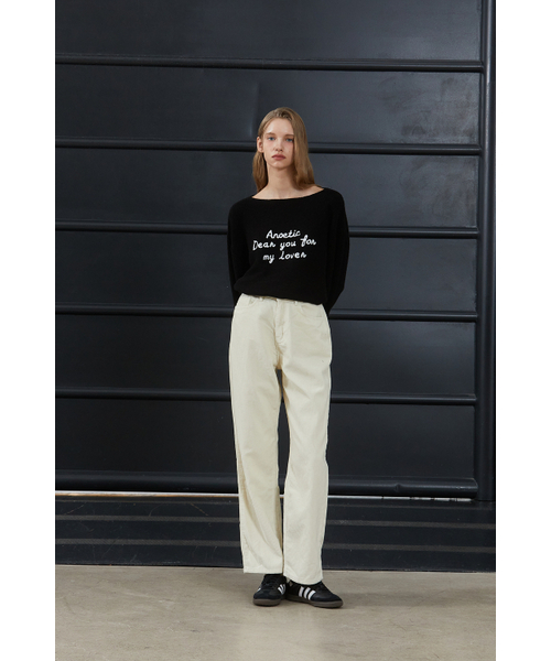 ANOETIC(アノエティック)の「ANC CORDUROY STRAIGHT PANTS_IVORY(その他パンツ・レディース・アイボリー・SMALL/MEDIUM)」の1枚目の写真