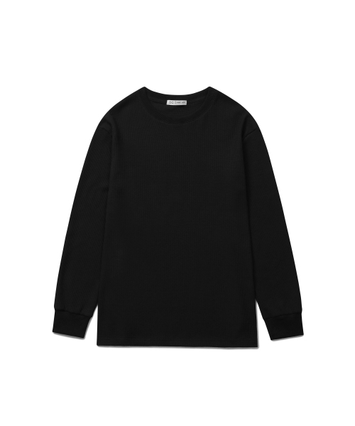 CONNECT KINLOCH(コネクトキンロック)の「ワッフルルーズフィットクルーネック長袖Tシャツ(ブラック)(Tシャツ/カットソー・メンズ・その他・MEDIUM/LARGE/X-LARGE)」の6枚目の写真