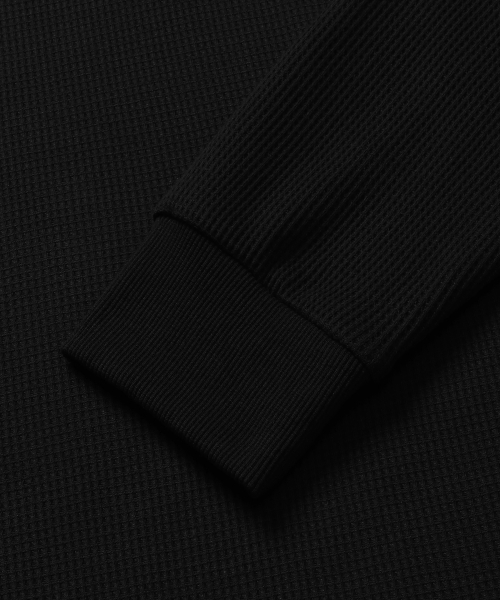 CONNECT KINLOCH(コネクトキンロック)の「ワッフルルーズフィットクルーネック長袖Tシャツ(ブラック)(Tシャツ/カットソー・メンズ・その他・MEDIUM/LARGE/X-LARGE)」の3枚目の写真