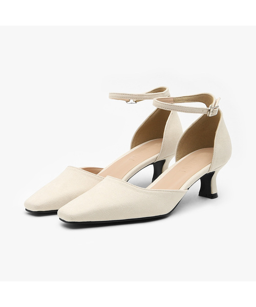 SAPPUN（サプン）の「Eldrin ラウンド パンプスヒール (5cm)（パンプス・レディース・ブラック/アイボリー/ブラウン/ベージュ・22.5cm/23cm/23.5cm/24cm/24.5cm/25cm/25.5cm）」の2枚目の写真