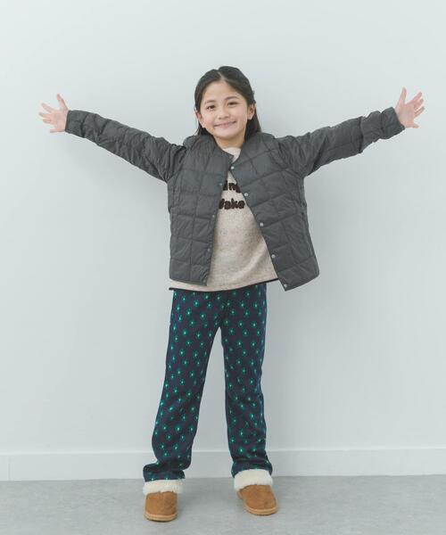 TAION(タイオン)の「TAION CREW NECK BUTTON DOWN JACKET(KIDS)(その他アウター・キッズ・ライトベージュ/チャコールグレー・150/130/140)」の5枚目の写真