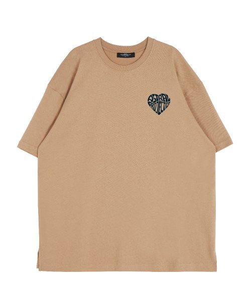 ASTRAL PROJECTION(アストラルプロジェクション)の「ミニハートロゴラウンドネック15番手綿半袖Tシャツ_ベージュ(Tシャツ/カットソー・メンズ・その他・MEDIUM/LARGE/X-LARGE)」の2枚目の写真