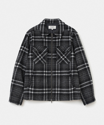 UNIFORM BRIDGE（ユニフォームブリッジ）の「wool check zip-up jacket black（その他アウター）」