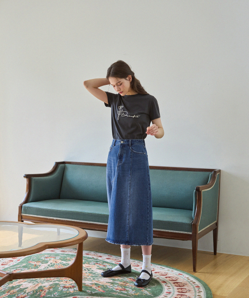 DRAWFIT WOMEN（ドローフィットウーマン）の「フラワーパッチスーピマ半袖Tシャツ[ブラック]（Tシャツ/カットソー・レディース・その他・SMALL/MEDIUM）」の12枚目の写真
