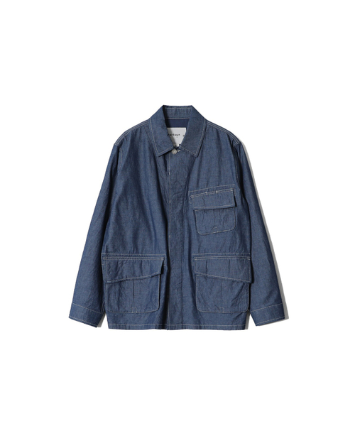 HORLISUN(ホーリーサン)の「Halfmoon Chambray Fatigue Jacket Light Blue(ナイロンジャケット・レディース・その他・SMALL/MEDIUM/LARGE)」の1枚目の写真