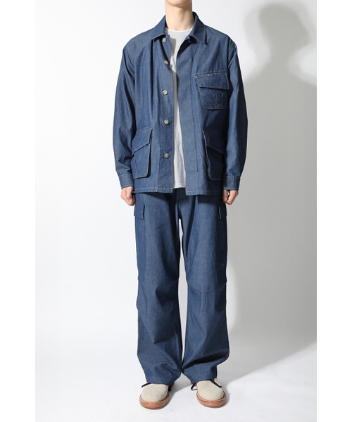HORLISUN(ホーリーサン)の「Halfmoon Chambray Fatigue Jacket Light Blue(ナイロンジャケット・レディース・その他・SMALL/MEDIUM/LARGE)」の2枚目の写真