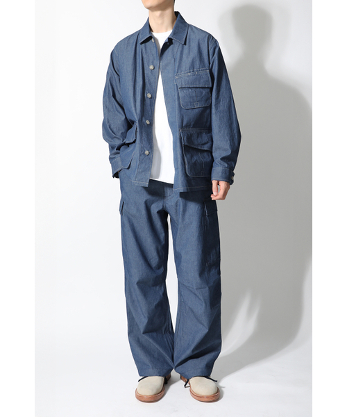 HORLISUN(ホーリーサン)の「Halfmoon Chambray Fatigue Jacket Light Blue(ナイロンジャケット・レディース・その他・SMALL/MEDIUM/LARGE)」の4枚目の写真