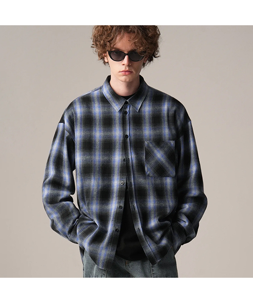ZENDUST(ジェンダスト)の「Michelle Check Shirt BLUE(シャツ/ブラウス・レディース・ブルー・MEDIUM/LARGE/X-LARGE)」の1枚目の写真