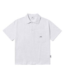 SLIT STUDIO（エスリットスタジオ）の「ボタンカラーPKスウェットシャツメランジグレー（ポロシャツ）」