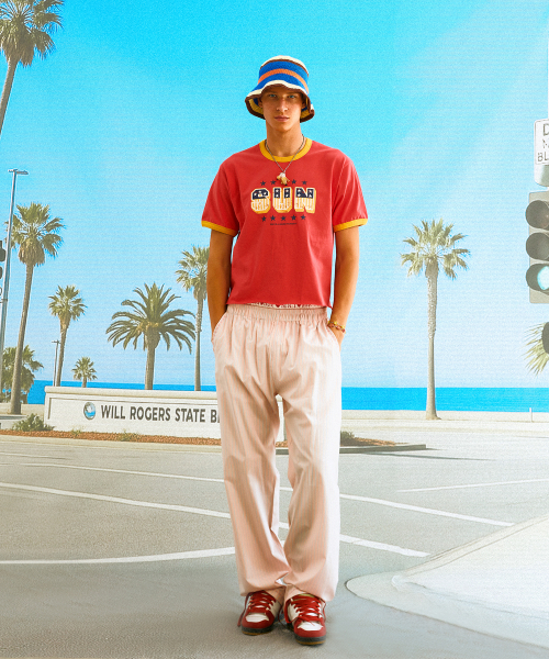 SUNDAY FRUIT MARKET（サンデーフルーツマーケット）の「BEACH STRIPE PANT PINK（その他パンツ・レディース・その他・MEDIUM/LARGE）」の6枚目の写真