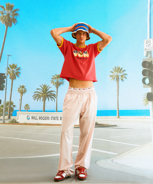 SUNDAY FRUIT MARKET（サンデーフルーツマーケット）の「BEACH STRIPE PANT PINK（その他パンツ・レディース・その他・MEDIUM/LARGE）」の7枚目の写真