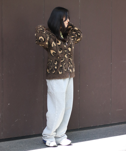 JOINT WORKS（ジョイントワークス）の「フェザーヤーンZIPフーディ（ニット/セーター・レディース・チャコールグレー/ブラウン・FREE）」の11枚目の写真