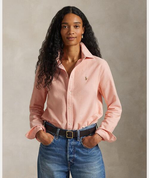 POLO RALPH LAUREN(ポロ ラルフ ローレン)の「クラシック フィット コットン オックスフォード シャツ(シャツ/ブラウス・レディース・オレンジ・M/S/XS/XXS)」の1枚目の写真