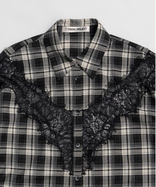 Pre-Order】レースコンビシャツ / Lace Combination Dress（シャツ