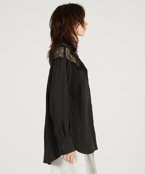 PRANK PROJECT（プランクプロジェクト）の「【2026Spring Pre-Order】レースコンビシャツ / Lace Combination Dress（シャツ/ブラウス・レディース・ブラック/マルチ/ホワイト・FREE）」の18枚目の写真