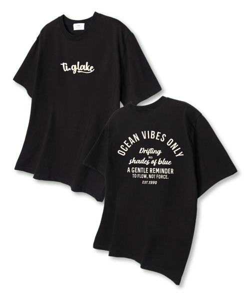 TI.GLAKE(ティーグレイク)の「オーシャンバイブ オーバーサイズ 半袖Tシャツ ブラック(Tシャツ/カットソー・レディース・その他・LARGE/X-LARGE/XX-LARGE)」の1枚目の写真